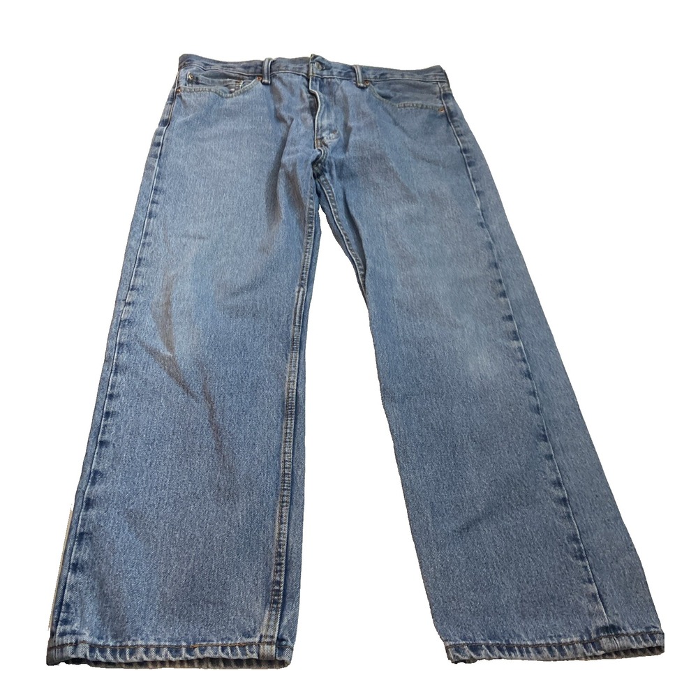 Levis 505 Regular Fit Straight Leg Mens Jeans 38x28 Blue Denim